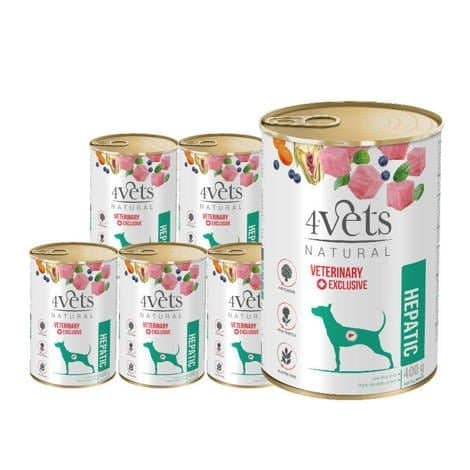 4Vets Natural Dog Hepatic 6 X 400 G