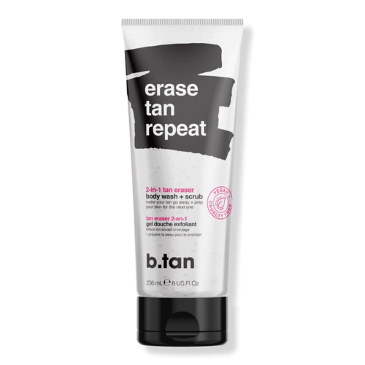 b.tan Erase Tan Repeat, Żel Pod Prysznic + Zmywacz Opalenizny 2w1, 236ml