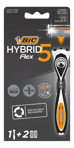 Bic System Maszynka do golenia Hybrid Flex 5 Blister 1 szt + wymienne wkłady