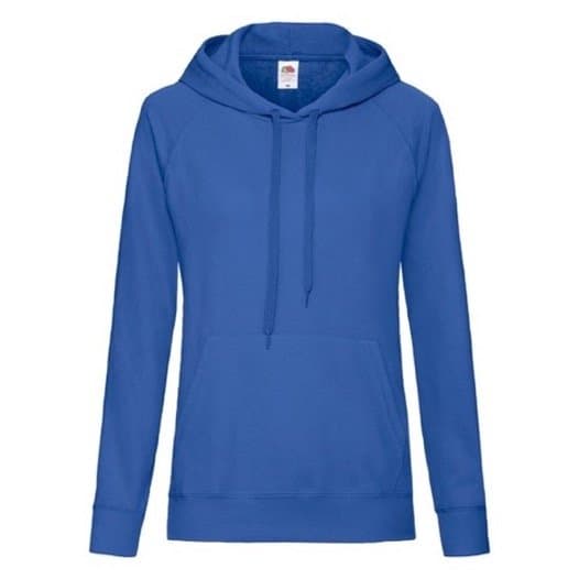 Bluza damska z kapturem Lightweight Fruit of the Loom - Niebieski S