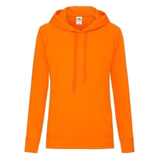 Bluza damska z kapturem Lightweight Fruit of the Loom - Pomarańczowy L