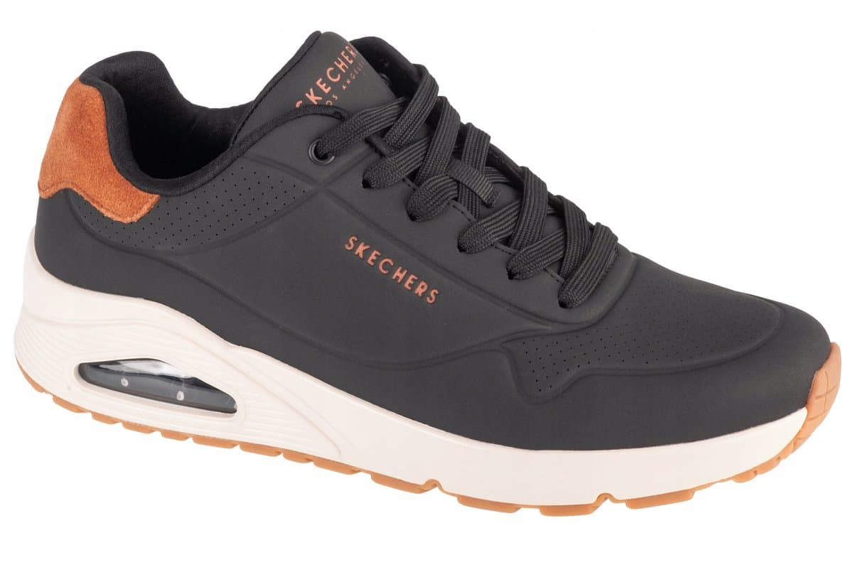 Buty męskie sneakers Skechers Uno - Suited On Air 183004-BLK r.41
