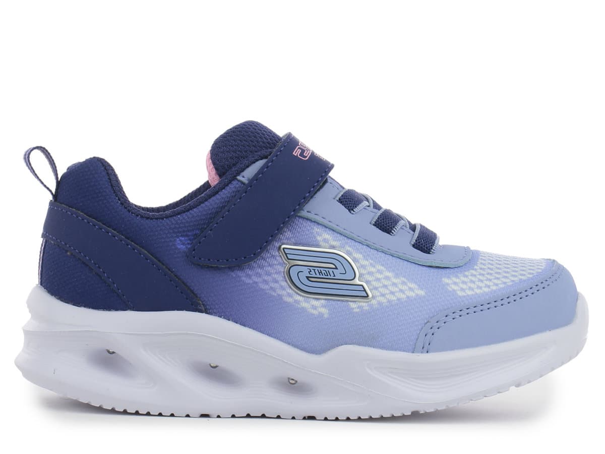 Buty niemowlęce Skechers 303714NNVLB SKECHERS SOLA GLOW OMBRE DELUXE Niebieskie