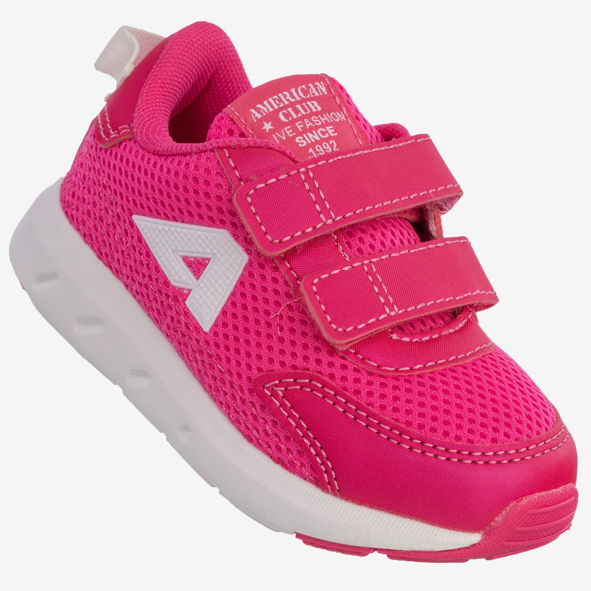 Buty Sportowe Dla Dziewczynki Dziecięce Na Rzepy American Club Różowe ES127/23 22 Fuksja