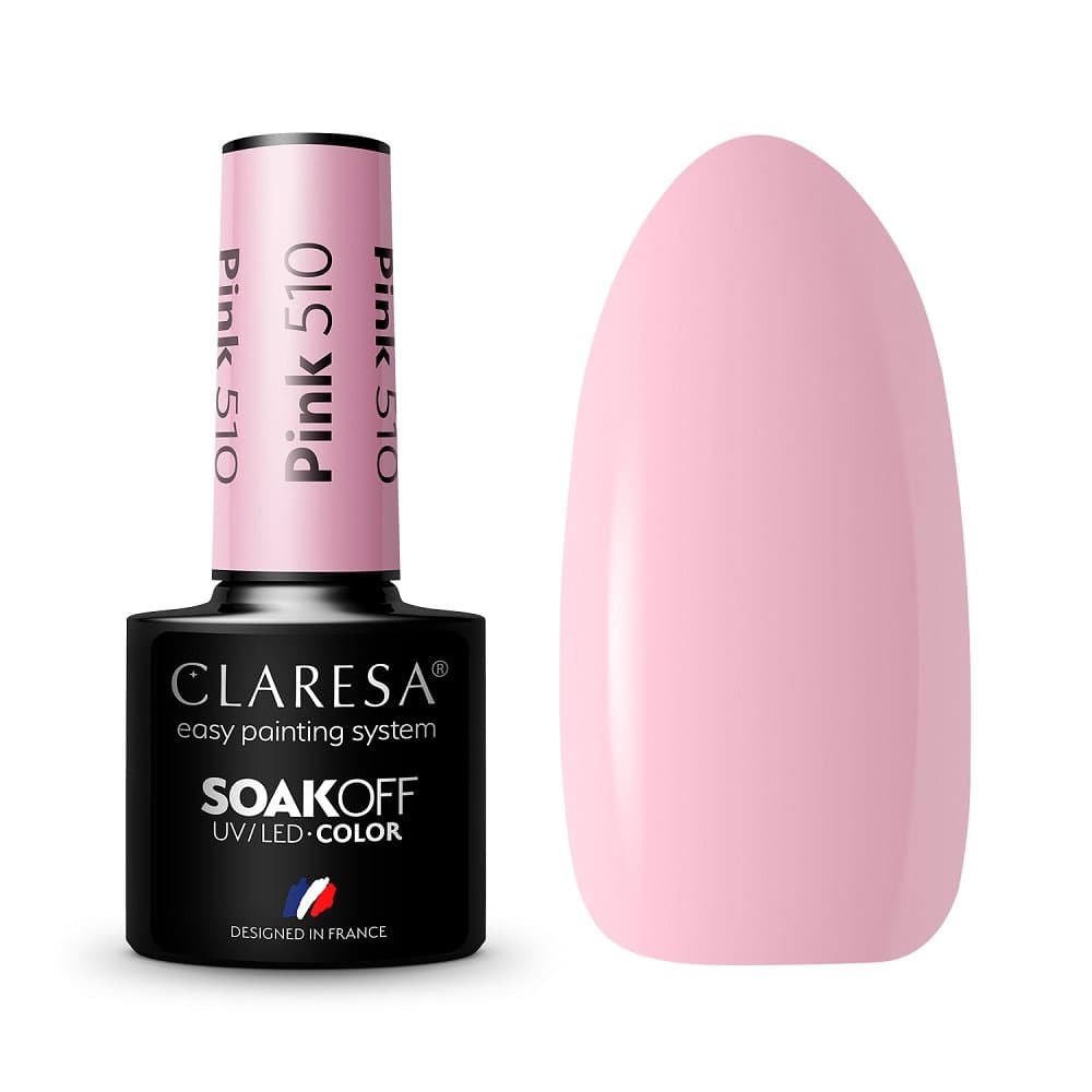 Claresa Lakier Hybrydowy do paznokci PINK 510 brudny róż