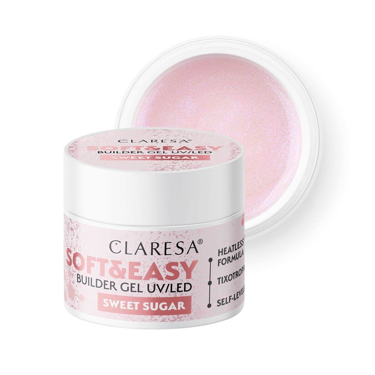 Claresa, Soft&Easy Builder Sweet Sugar, Żel Budujący Do Paznokci, 12g