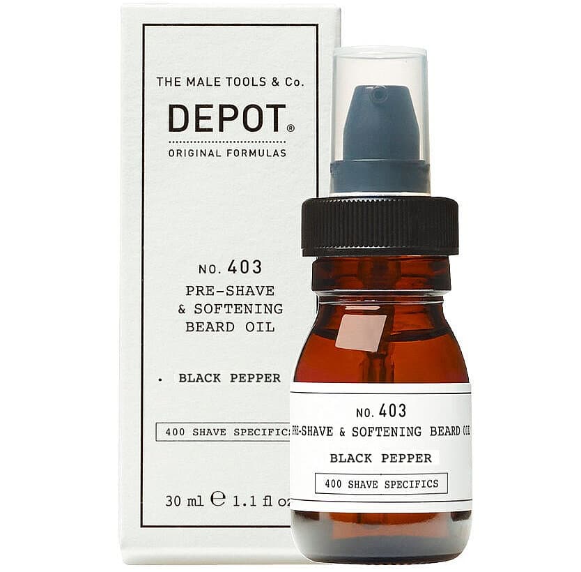 Depot 403 Olejek przed goleniem zmiękczający zarost - zapach czarny pieprz 30ml