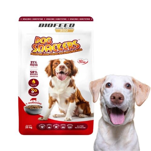 Dog Snakers Adult Wołowina 20kg Sucha karma dla psa z wołowiną