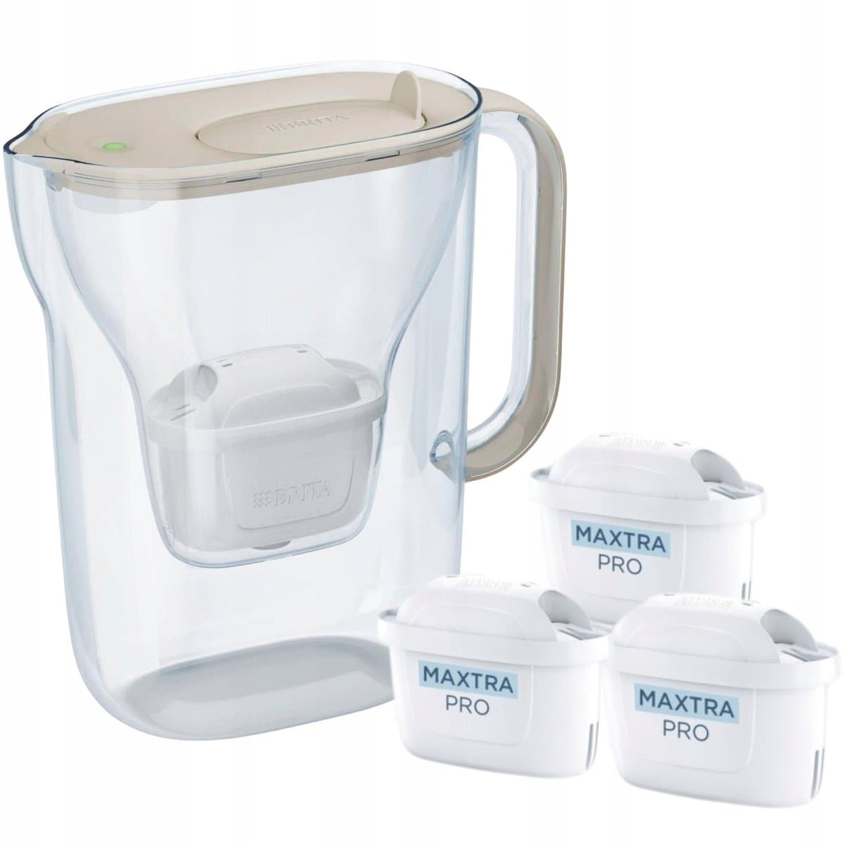 Dzbanek Brita Style Essential Piaskowy 3 wkłady Maxtra Pro Pure Performance