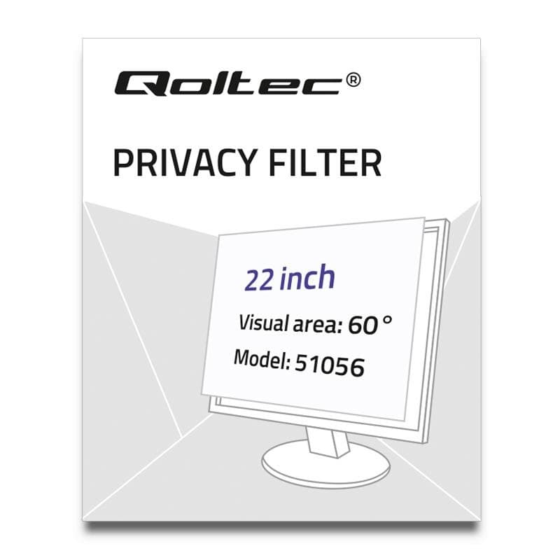 Filtr prywatyzujący RODO QOLTEC 51056, 22', 16:10