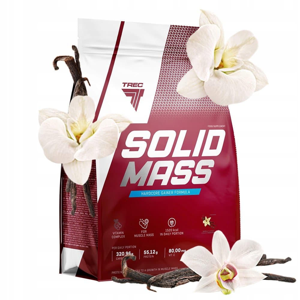 Gainer Trec Solid Mass 3000G Smaczny Zestaw Białek I Węglowodanów 3 Kg