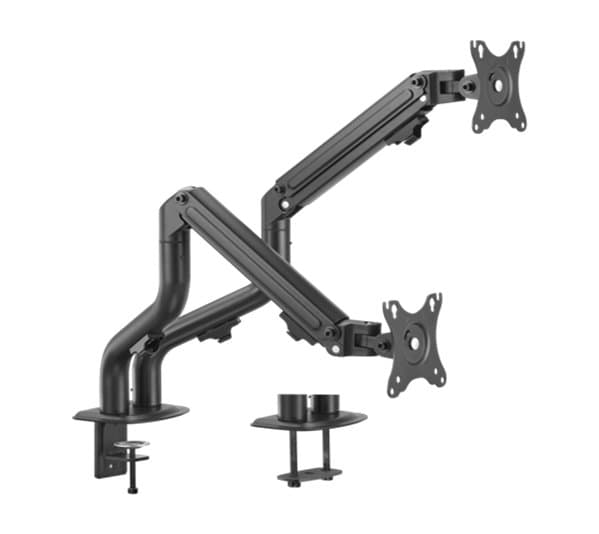 Gembird, Biurkowe regulowane ramię/uchwyt na 2 monitory 17-32, 100x100mm, do 8 kg
