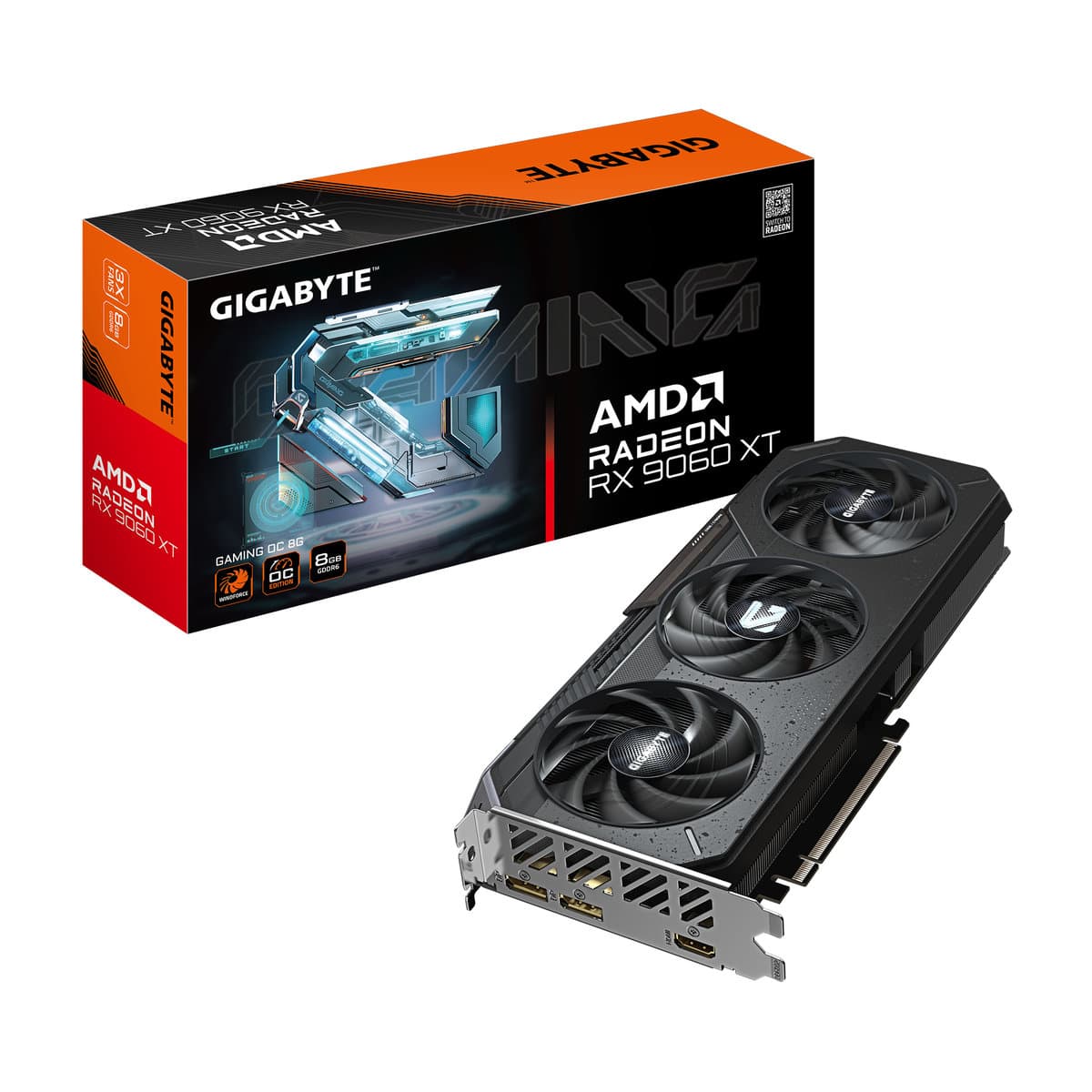 Gigabyte Radeon RX 9060 XT GAMING OC 8G 8GB GDDR6 128bit HDMI+2xDP PCIe5.0 GV-R9060XTGAMING OC-8GD