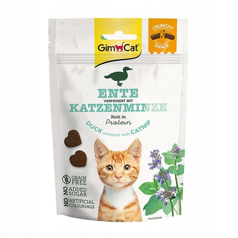 GimCat Crunchy Snacks Kaczka & Kocimiętka 50g chrupiący przysmak dla kota