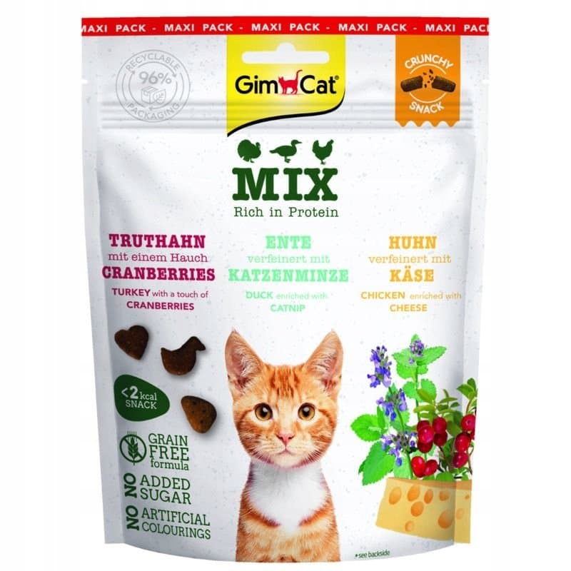 GimCat Crunchy Snacks MIX 140g chrupiące przysmaki dla kota