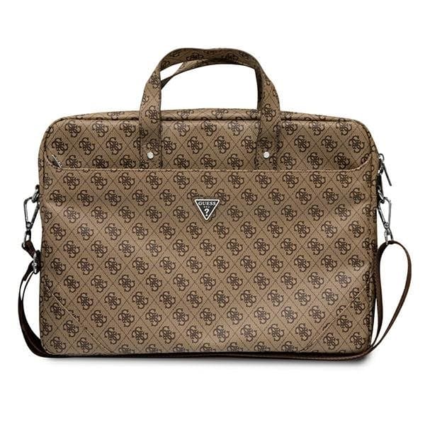 Guess Torba GUCB15P4TW 16' brązowy/ brown Saffiano 4G Triangle Logo