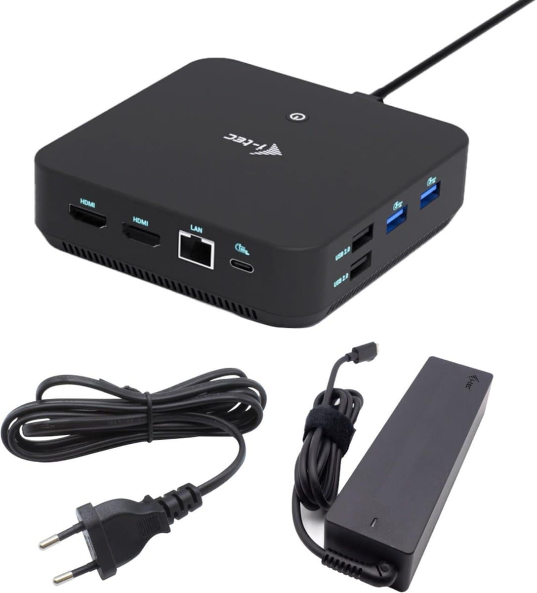 i-tec USB-C DP Dual HDMI Docking Station 2xHDMI 4K 60Hz 1x USB-C (10Gbps) 5x USB-A (3x5Gbps) Power Delivery 100W LAN Audio - Stacja Dokująca +