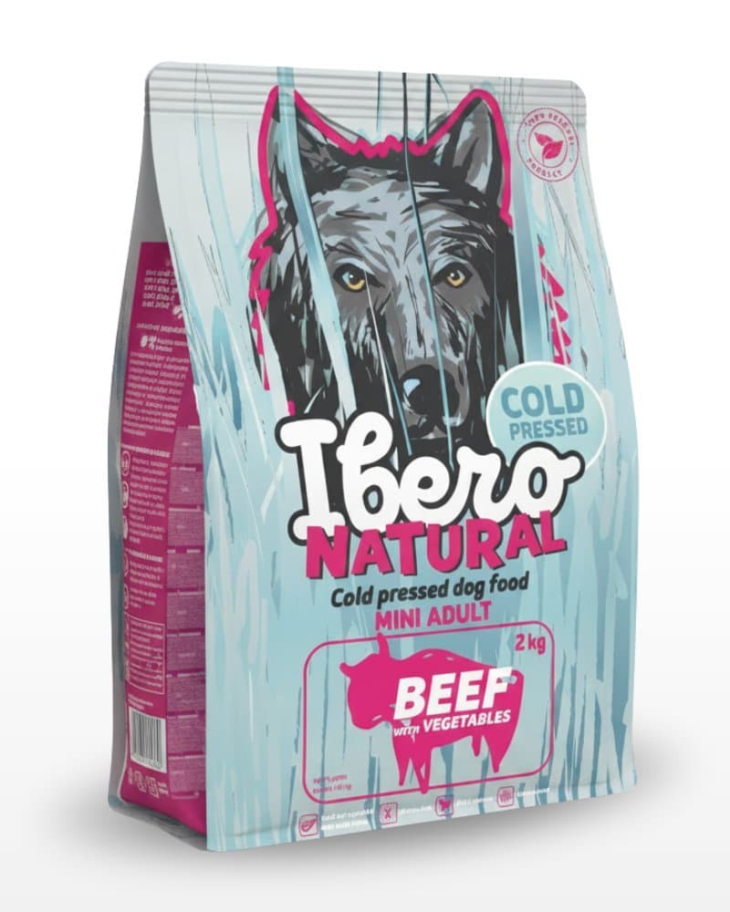 Ibero Cold Press Dog Mini Adult Beef - 2 kg - kompletna karma super premium tłoczona na zimno dla dorosłych psów małych ras z wołowiną