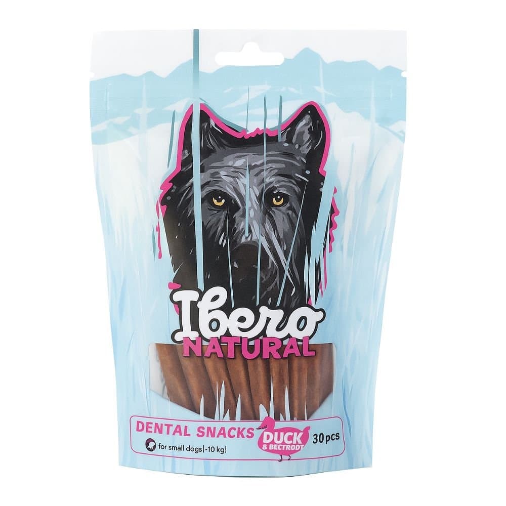 Ibero Cold Pressed - Przysmak dentystyczny dla psa z kaczką i burakami - S - 30 szt.