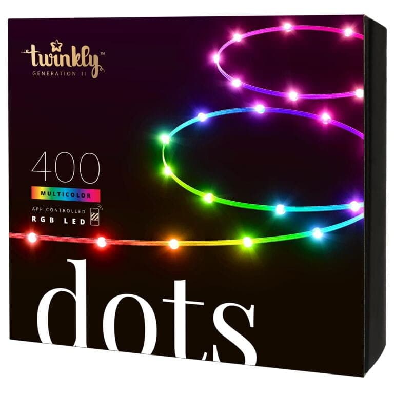 Inteligentny Sznur Dekoracyjny Twinkly Dots 400 Led Rgb 20 M, Przezroczysty, Sterowany Aplikacją