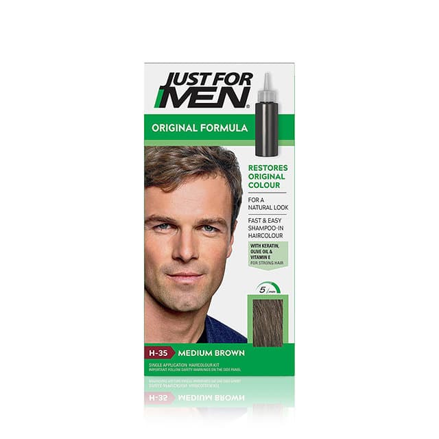 Just For Men, Original Formula, Szampon koloryzujący dla mężczyzn H-35 Średni Brąz, 66 ml