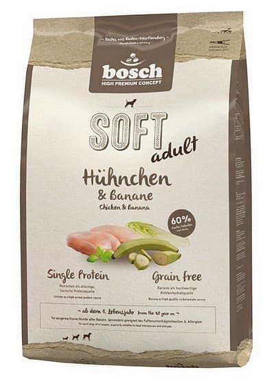 Karma sucha dla psa BOSCH Soft Adult, kurczak i banan, 12,5 kg