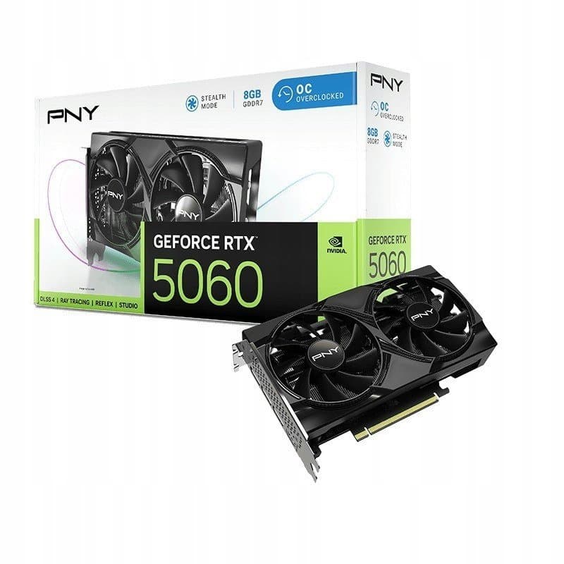 Karta graficzna PNY GeForce RTX 5060 OC Dual Fan 8GB DLSS 4