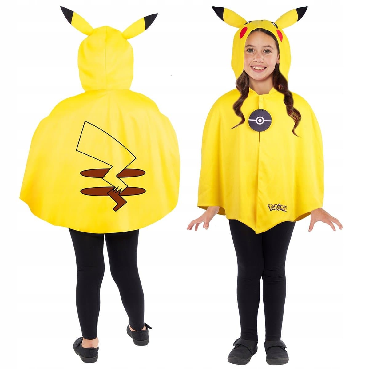 Kostium dziecięcy Pokemon Pikachu na licencji Peleryna 8-12 lat 128-152 cm