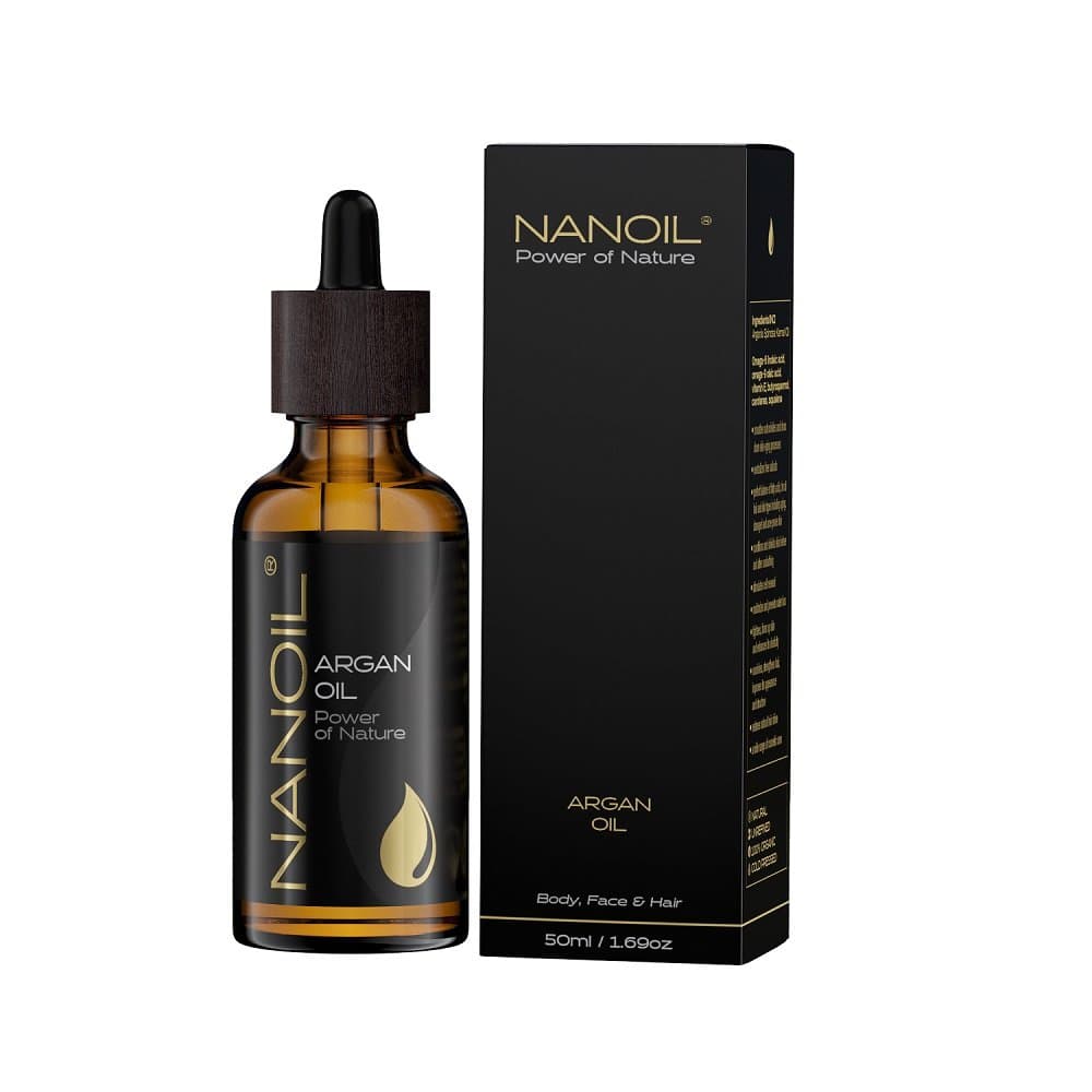 Nanoil Argan Oil, Olej arganowy do pielęgnacji włosów i ciała 50ml