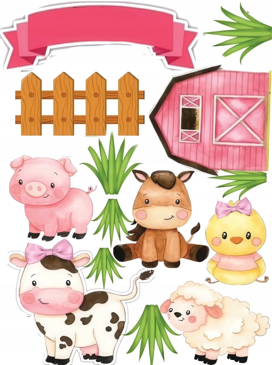 Naprasowanka Aplikacja Termo Naklejka Na Odzież FARMA ZWIERZĘTA #2
