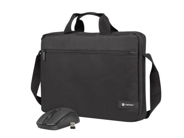 Natec Torba Do Laptopa Wallaroo 2 15.6' Z Myszką Bezprzewodową Nto-2051