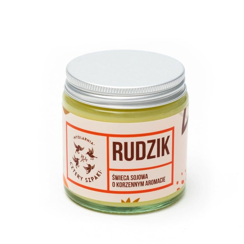 Naturalna świeca sojowa korzenna CZTERY SZPAKI Rudzik, 100 g