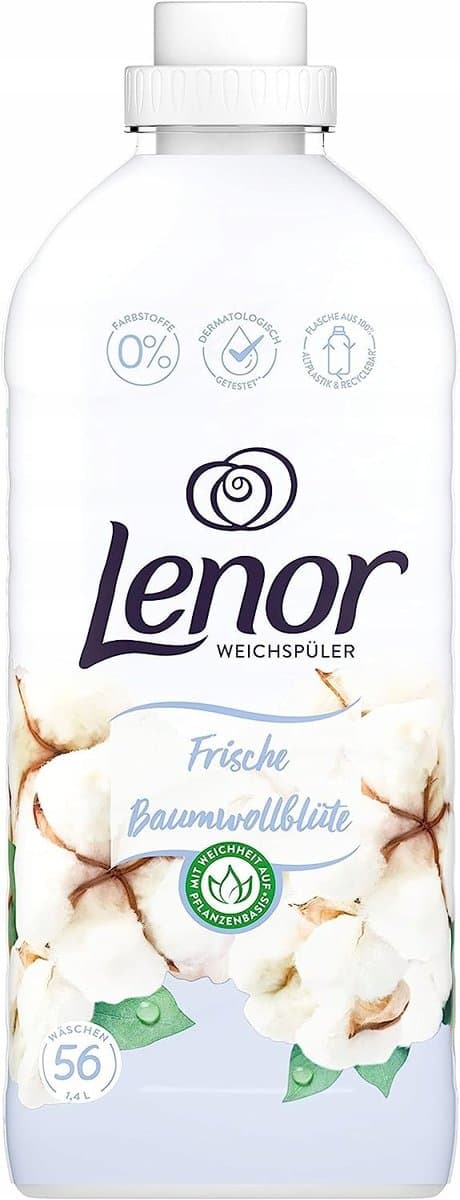 Niemiecki Płyn Do Płukania Lenor Kwiat Bawełny 1,4 L 56 De