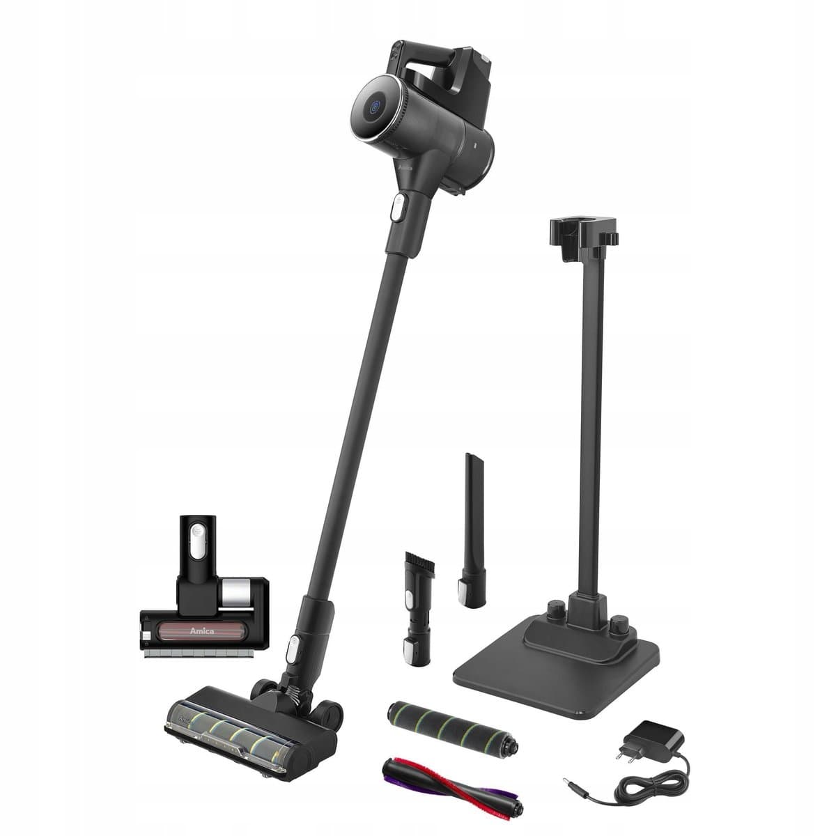 Odkurzacz pionowy Amica VMB XPro Dark 2w1 450W 84dB Tryb Auto LCD Czarny