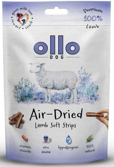 Ollo Air Dried Lamb Strips 80g