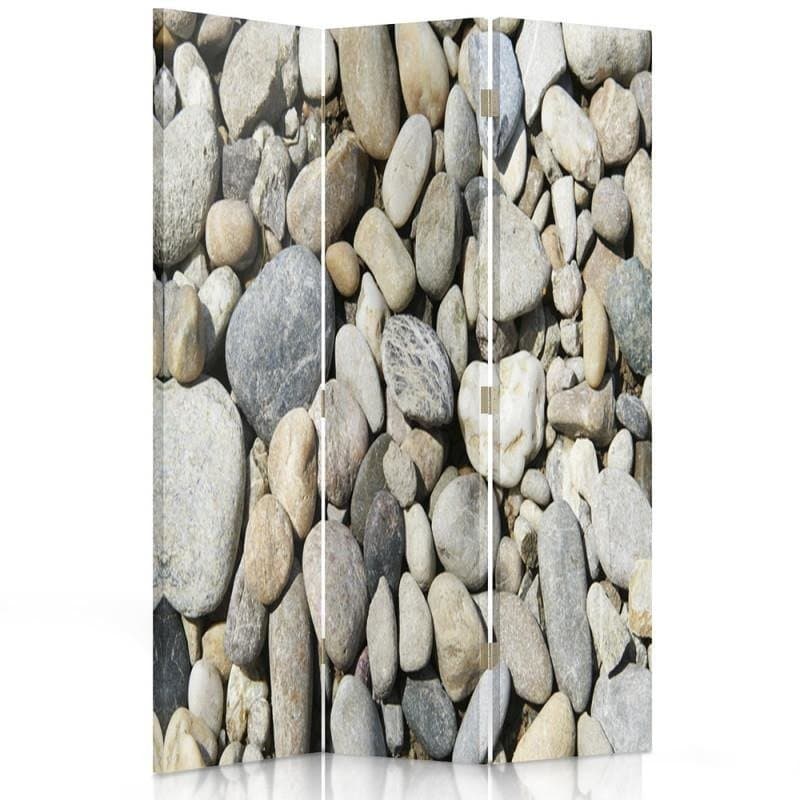 Parawan pokojowy FEEBY, Kamienie zen 7, Obrotowy 110x170cm 3-częściowy