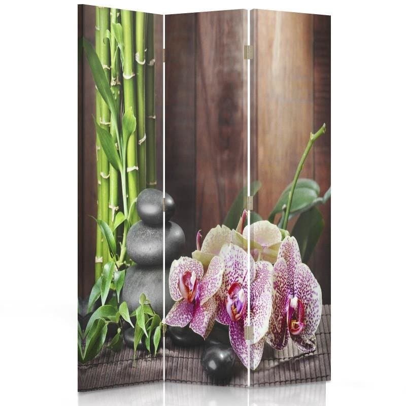 Parawan pokojowy FEEBY, Kamyki 5, Dwustronny 110x170cm 3-częściowy