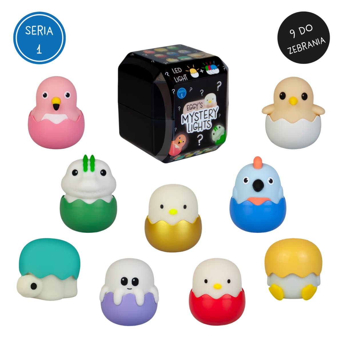 Pudełko z niespodzianką EGGY'S MYSTERY LIGHTS – mini lampki do zebrania