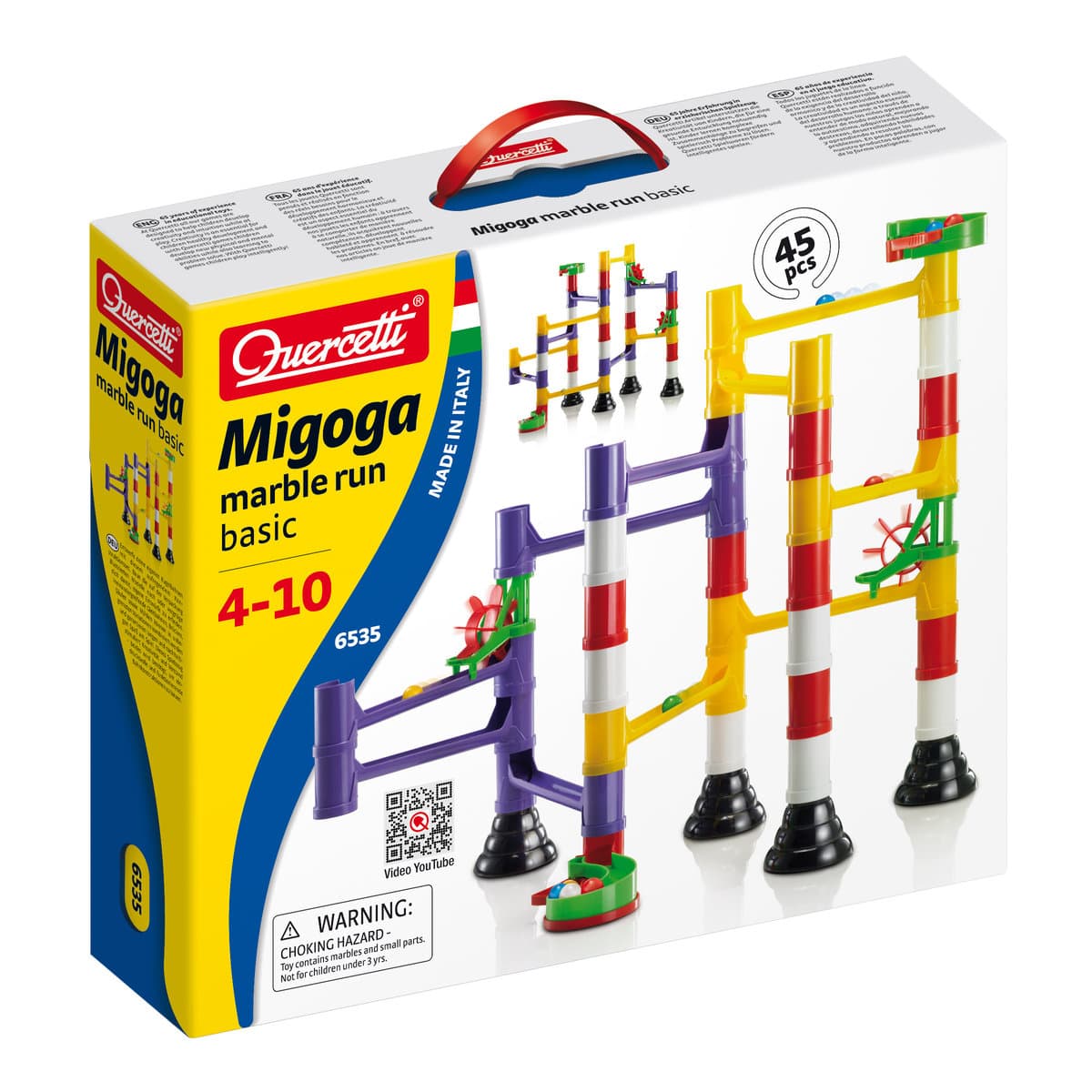Quercetti, Migoga Marble Run Basic, kulodrom, zabawka rozwojowa