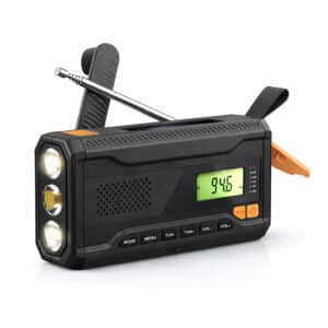 RADIO NA KORBKĘ przenośne solarne DYNAMO awaryjne LATARKA Powerbank SOS