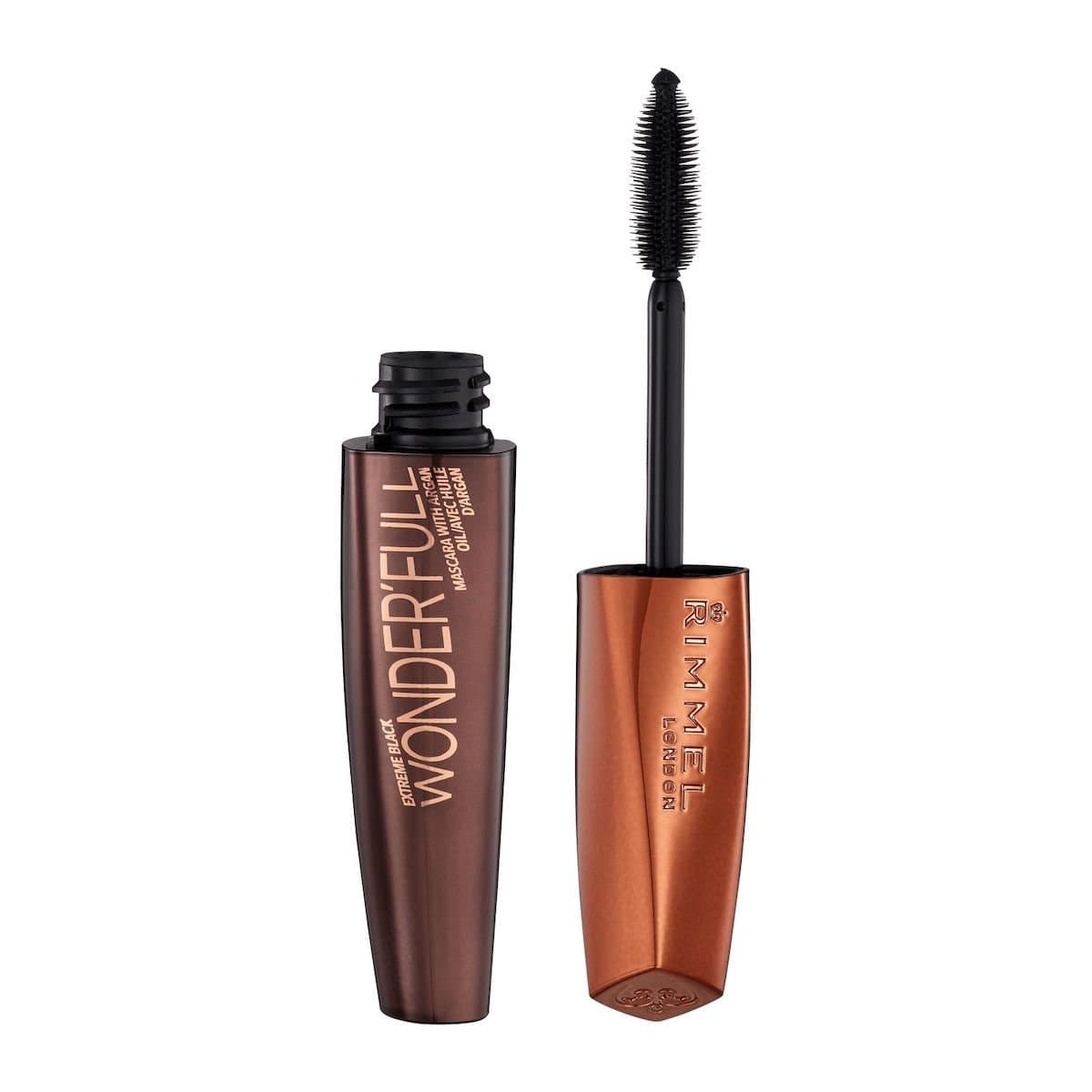 Rimmel, Wonder'Full Extreme Black, pielęgnujący tusz do rzęs z olejkiem arganowym – Extra Black, 11.5 ml