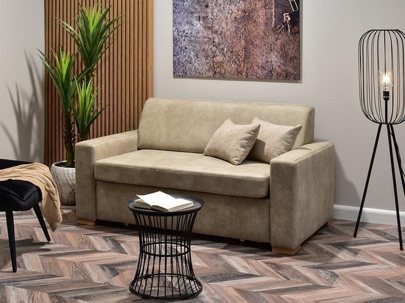 Rozkładana Sofa Z Funkcją Spania W Stylu Skandynawskim Lino Beż