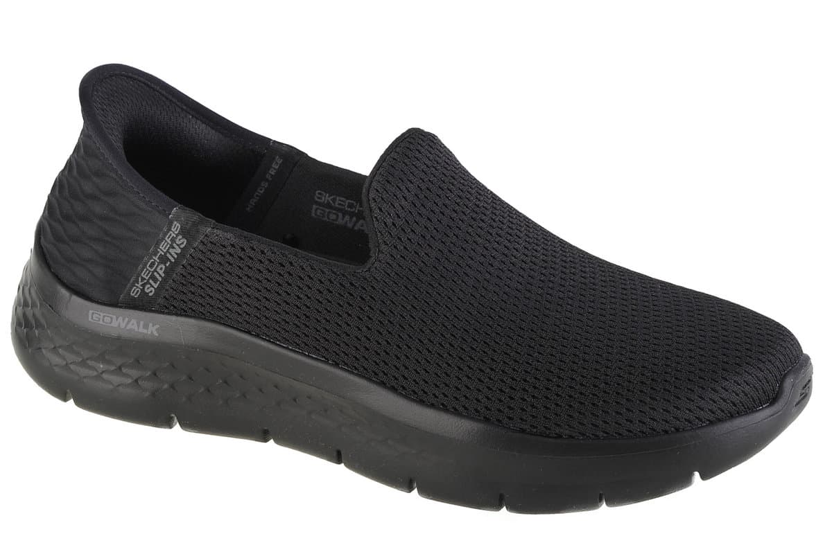 Skechers Go Walk Flex 124963-BBK, Damskie, buty sneakers, Czarne