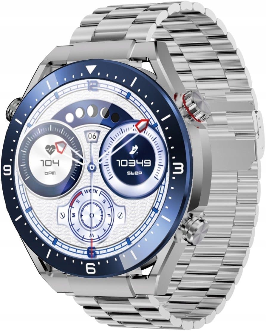 Smartwatch Maxcom EcoWatch 1 1,52' 400 mAh IP67 Rozmowy Trzy paski Srebrny