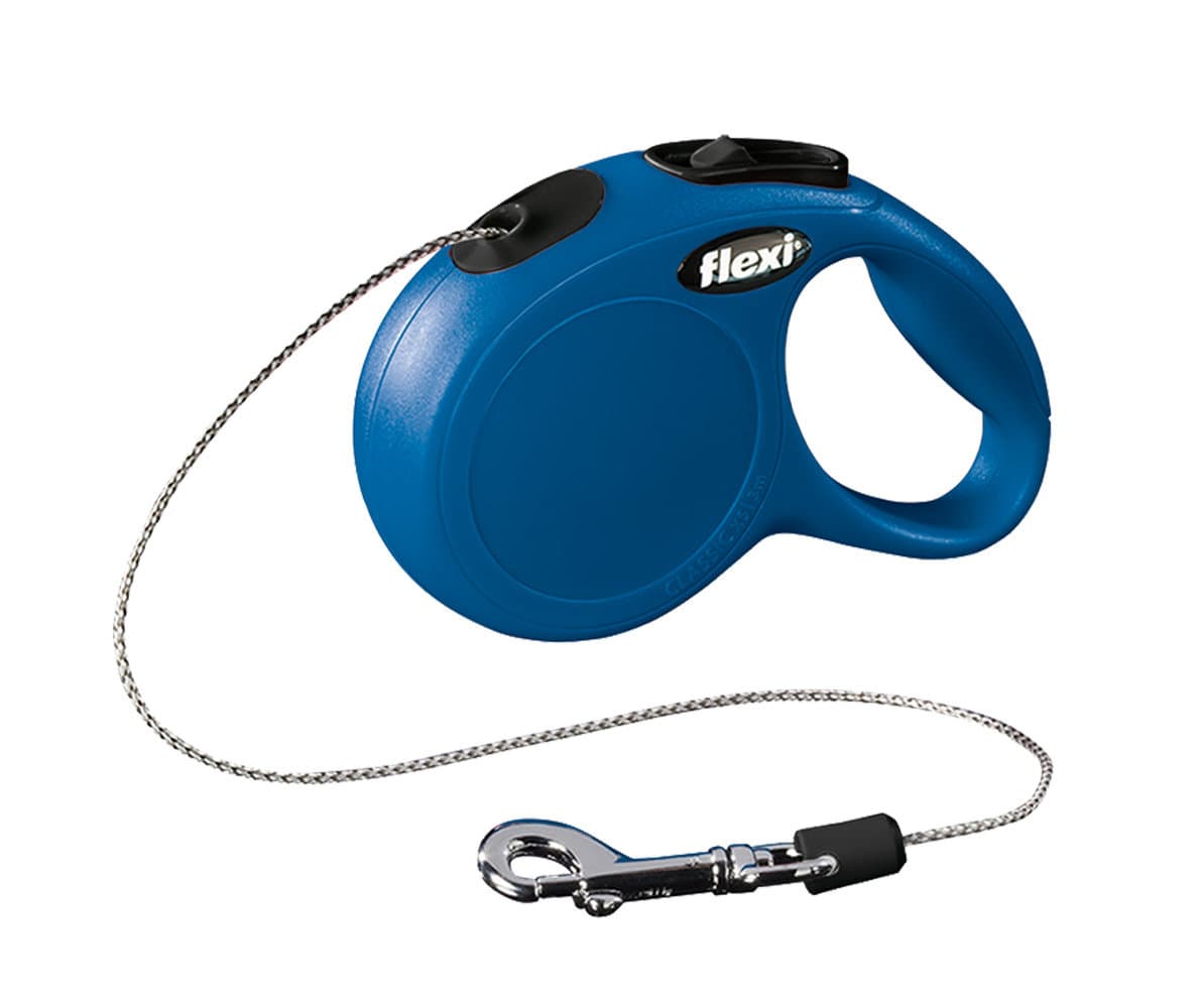 Smycz linka Flexi Classic, niebieska, XS, 8 kg.