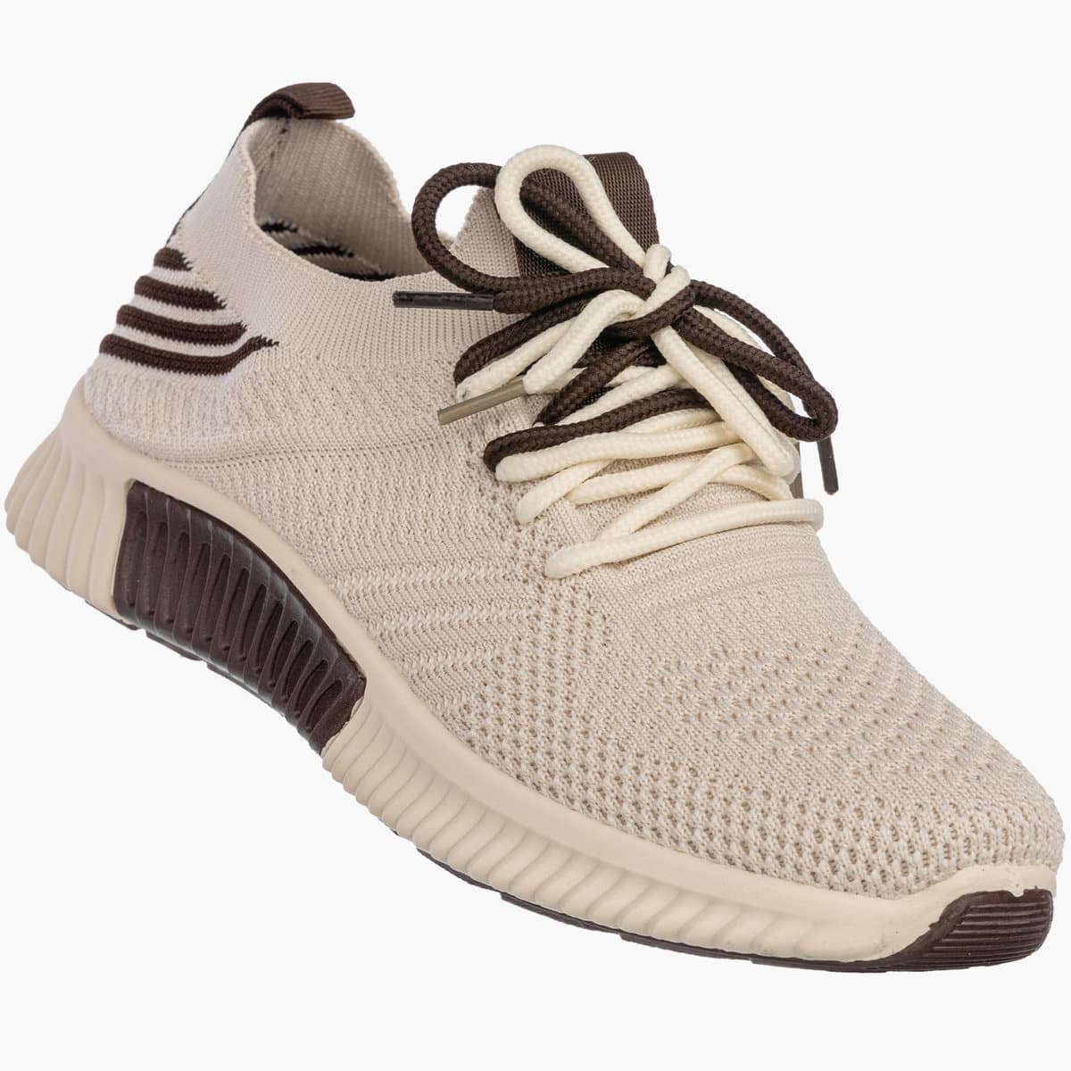 Sneakersy Damskie Buty Sportowe Wsuwane Lekkie Tekstylne Beżowe Beżowy 37