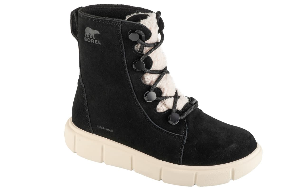 Sorel Explorer III Joan Cozy WP 2077981010, Damskie, buty zimowe, Czarne