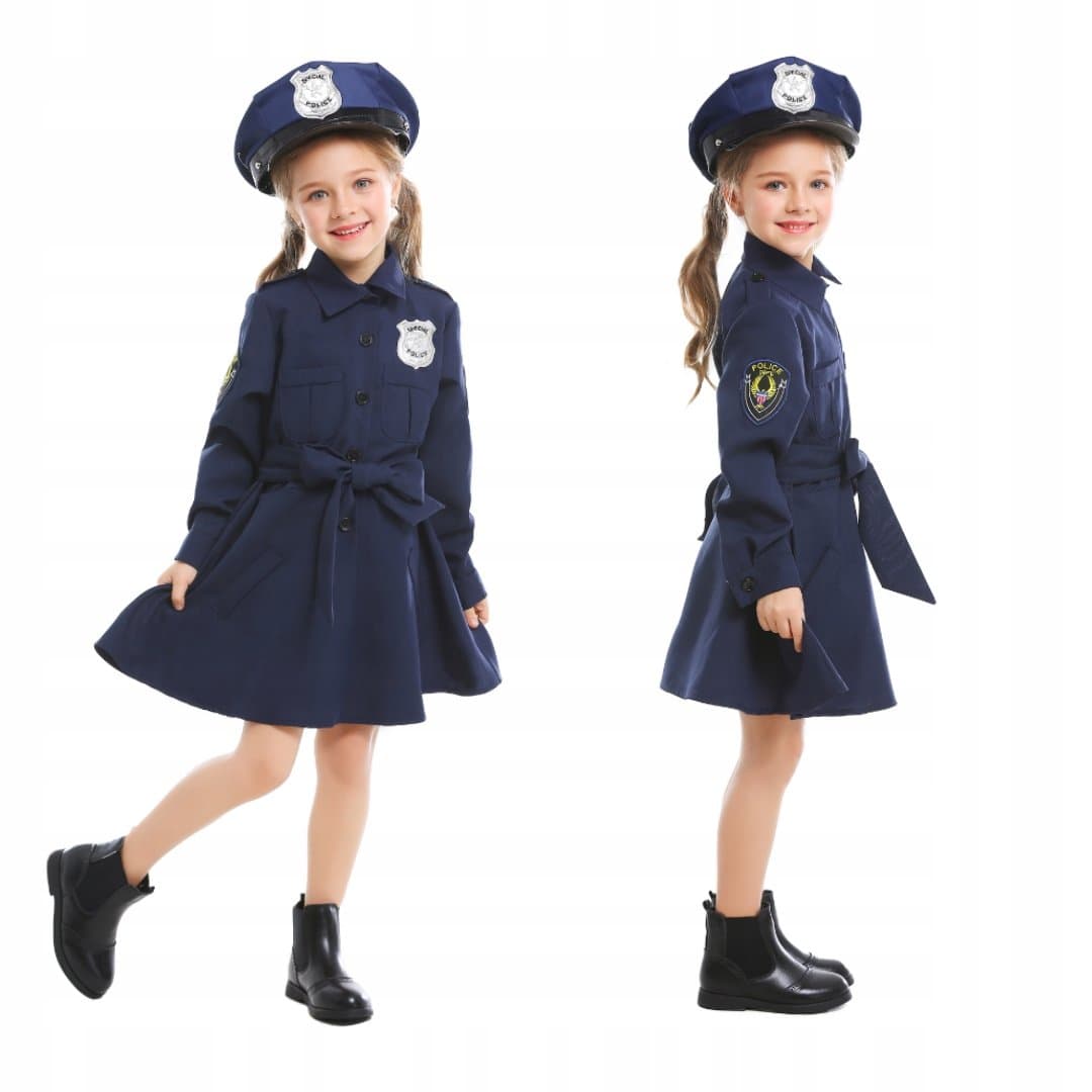 Strój Policjantki Dla Dziewczynki Kostium Dla Dzieci Karnawał Halloween M