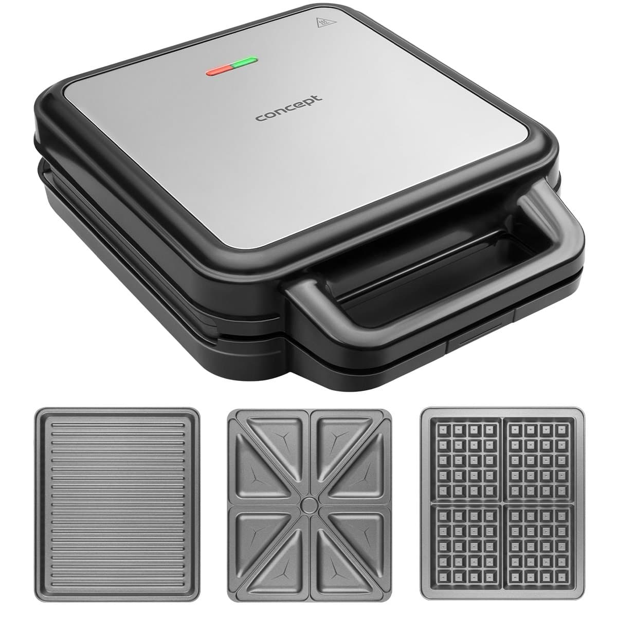 Sv3080 Opiekacz Do Kanapek Z Wymiennymi Płytami Rodzina 3W1 1200 W