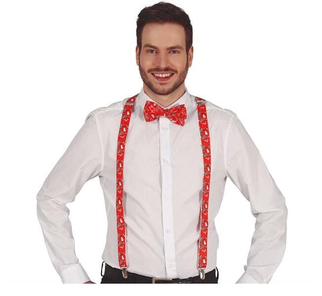 Szelki świąteczne czerwone